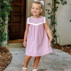 NWOT The Beaufort Bonnet Company 18-24 month red seersucker dress